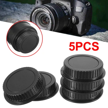 Mayitr 5pcs Nou Obiectiv Spate Capac din plastic Capac Obiectiv Praf Pentru Camera Canon EF ES-S EOS Serie de Lentile Negru