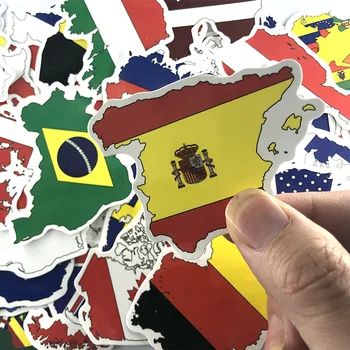 Drapelul național Autocolante Țară Harta Album Autocolant Travel Set Autocolante pentru Decorare DIY 50pcs / set