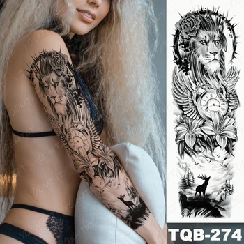 Brat Tatoo Bodhisattva A Crescut De Leopard, Leu Ceas Înger Impermeabil Tatuaj Temporar Autocolant Body Art Fals Flash Tatuaj Femei Bărbați