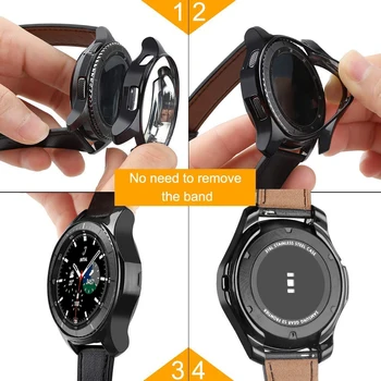 Pentru samsung galaxy watch 4 caz 44mm 40mm TPU Placat cu toate-în jurul valorii de Ecran protector de acoperire bara Galaxy watch 4 classic 46mm 42mm