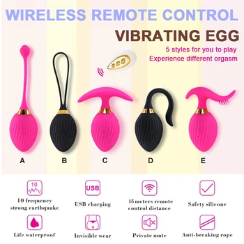10 Viteze Sari Ou Vibrator Vibrator Ou Silicon de la Distanță fără Fir Anal Stimulare Clitoris Jucarii Sexuale pentru Femei Produse pentru Adulți