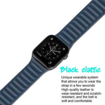 Culoare Piele Watchband pentru Apple Watch Band 40mm 44mm 42mm 38mm 42mm 1:1 Bucla Magnetice Brățară IWatch Seria 6 5 4 3 SE Curea