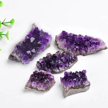 Prime Naturale Ametist Cuart Violet Cluster De Cristal Pietre De Vindecare Specimen Decor Acasă Meserii Pietre Pretioase Ornament Diy
