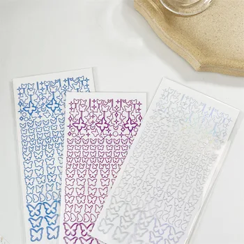 Transparent Fluture Lanț pandantiv cu Laser Fierbinte argint Autocolante Deco Idol Card de Scrapbooking Mână Cont de Papetărie Autocolante