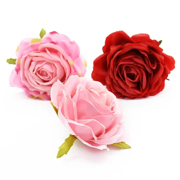 4 bucăți Trandafiri Fals flori de Nunta de decorare Scrapbooking decoratiuni de Craciun pentru casa Broșe Ghirlanda cutie de Bomboane Frizură