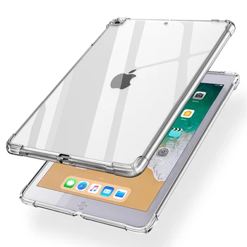 Silicon de Caz Pentru iPad 9.7 2017 2018 ipad5 6-Clar Transparent Caz Moale TPU Capacul din Spate Tabletă Caz Pentru ipad A1822 A1823 A1893