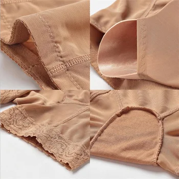 Femei Body Shaper Panty Sexy Fund Stivuitor Lateral Căptușit Chilotei Dantelă Fals Corset Plus Dimensiune Shapewear Slăbire Lenjerie De Corp Mare De Șold