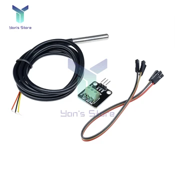 DS18B20 Digitală Senzor de Temperatură Sondă rezistent la apa Cablu cu Convertor de Modul de Dupont Sârmă Placă Adaptor pentru Arduino 3.0-5.5 V