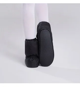 Iarna Dans Pantofi Femei Cizme de Zăpadă Matlasat Practică Corpul Pantofi Moi Jos Bloch Warm up Bootie Zapatillas De Baile Mujer