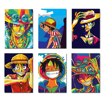 Clasic Anime One Piece Poster Luffy Panza Pictura Murală Camera De Zi Dormitor Acasă Decorare Perete Copii Cadouri
