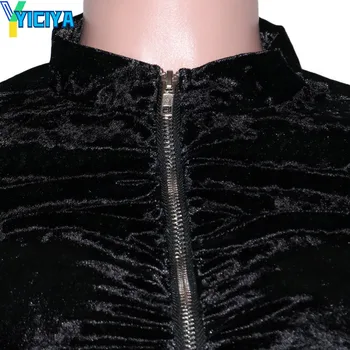 YICIYA Velour Suit Stivuite Trening Femei Set Jacheta cu Fermoar Pantaloni Costum de Streetwear Trening Set de Două Piese de Fitness Tinuta Seturi