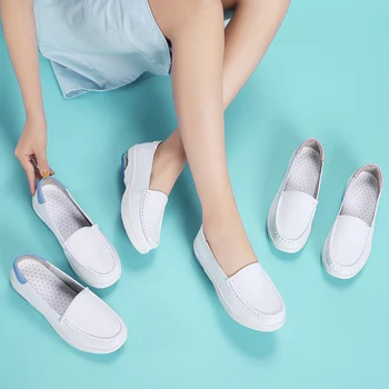 2021 pantofi pentru femei pantofi albi personalul medical asistenta pantofi cu talpă moale în aer liber de siguranță anti-infecție adidasi femei absorbție de Șoc