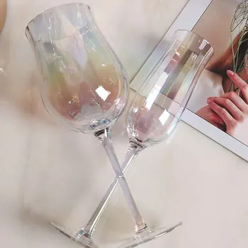2 BUC/Set 150-400ml Tulip Forma Plumb-Cristal Gratuit Cupă de Sticlă Coaste Design Vin Rosu Cocktail de Whisky Pahar de Șampanie cupa de Vin