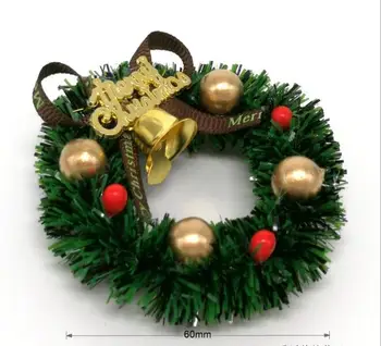 Mini agățat coroană de Crăciun 1:12 Miniatural casă de Păpuși, Accesorii mobilier, jucării pentru copii blythe bjd Papusa accesorii