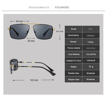 Original 2021 Fotocromatică Polarizate Bărbați de Lux ochelari de Soare ,Brand Designer de sex Masculin UV400 Pătrat Ochelari de Soare S506