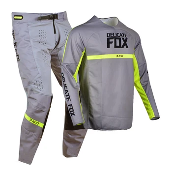 Delicat Fox 360 Merz Gear Set 2022 Motocross Combo Jersey Pantaloni Barbati Kituri de Offroad BMX MX Dirt Bike Racing Moto Costum Adult