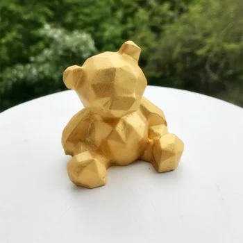 Mucegai silicon 3D DIY Geometrie Stereo Urs Cerb Pisica Animal de Mucegai Mucegai Ornament Tort de Decorare Instrumente de copt accesorii